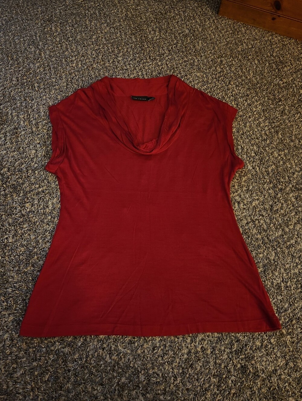 The Limited Modal Scoop Neck Short Sleeve Blouse Red Large